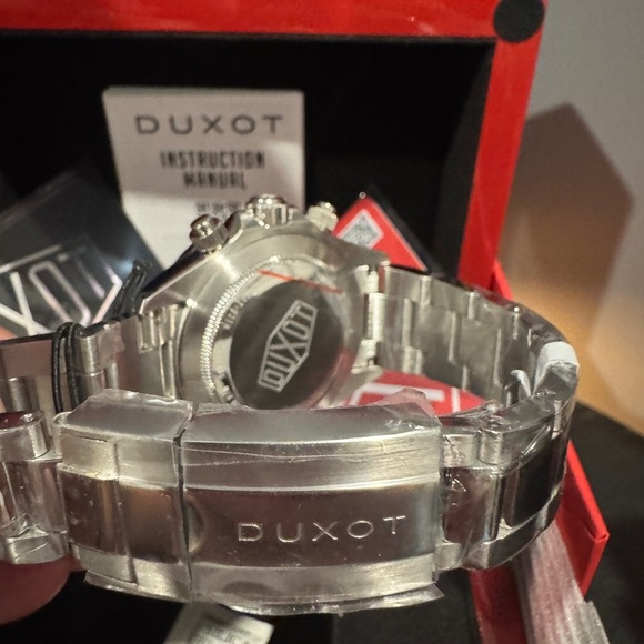 RARE NWT Duxot Accelero Meteorite Dial Rainbow Bezel Chronograph Watch - Picture 7 of 8